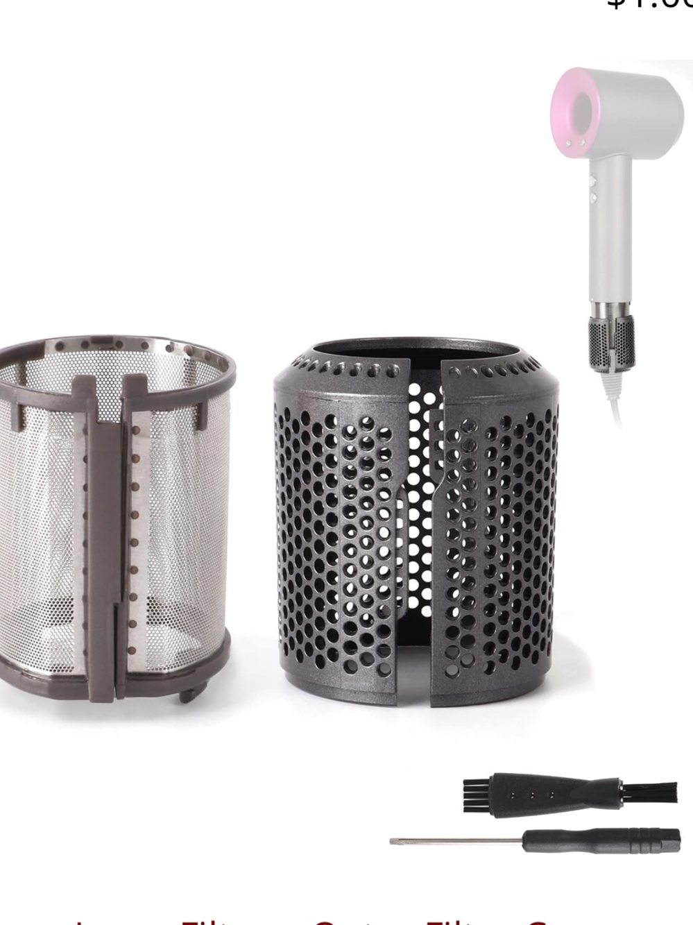 Replacement Part for Dyson Hairdryer - Inner Filter & Outer Filter Cage